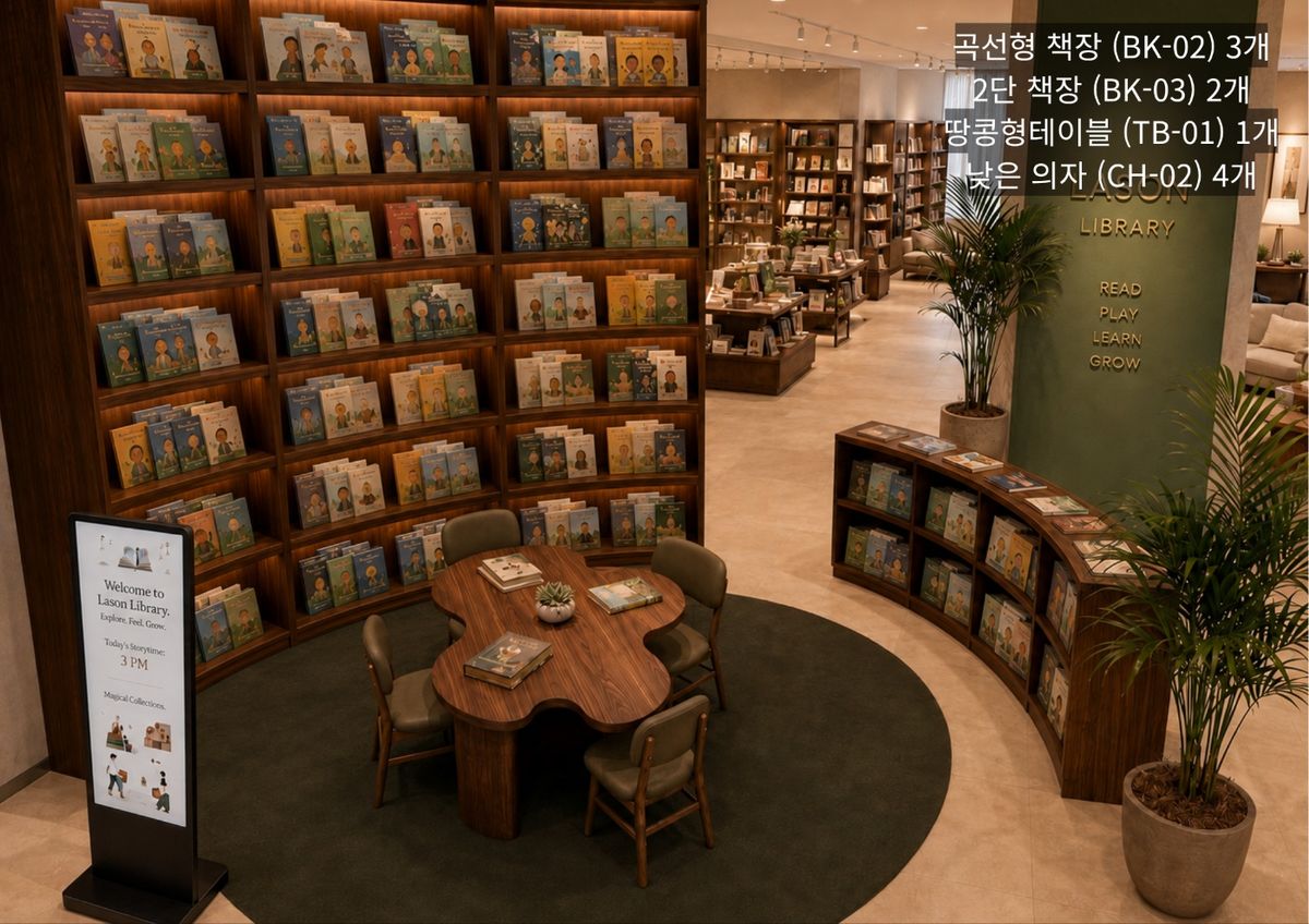 라스온 라이브러리 시공 렌더링